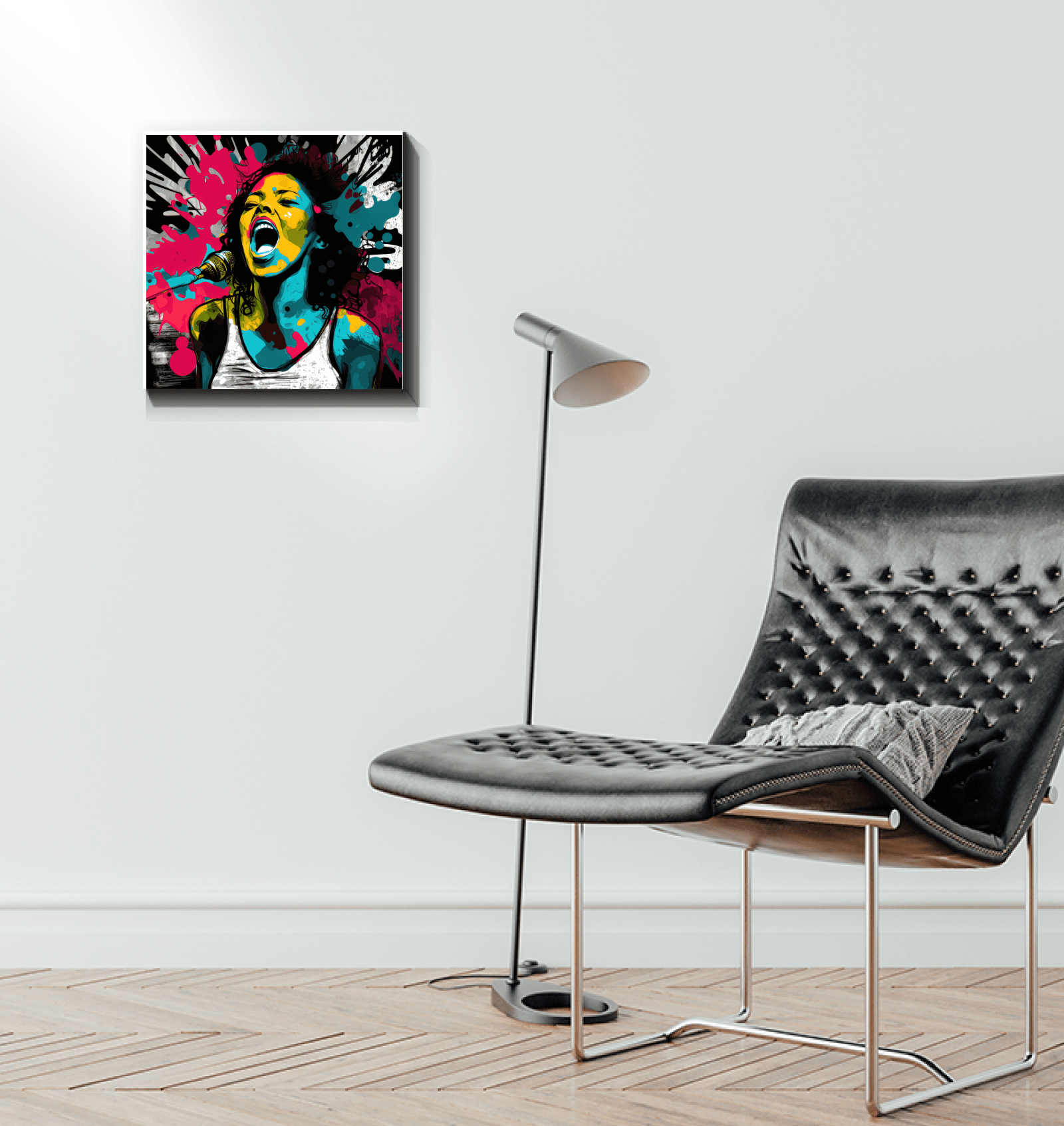 Musical rebellion personified wrapped canvas - Beyond T-shirts