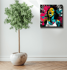 Musical rebellion personified wrapped canvas - Beyond T-shirts