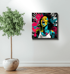 Musical rebellion personified wrapped canvas - Beyond T-shirts