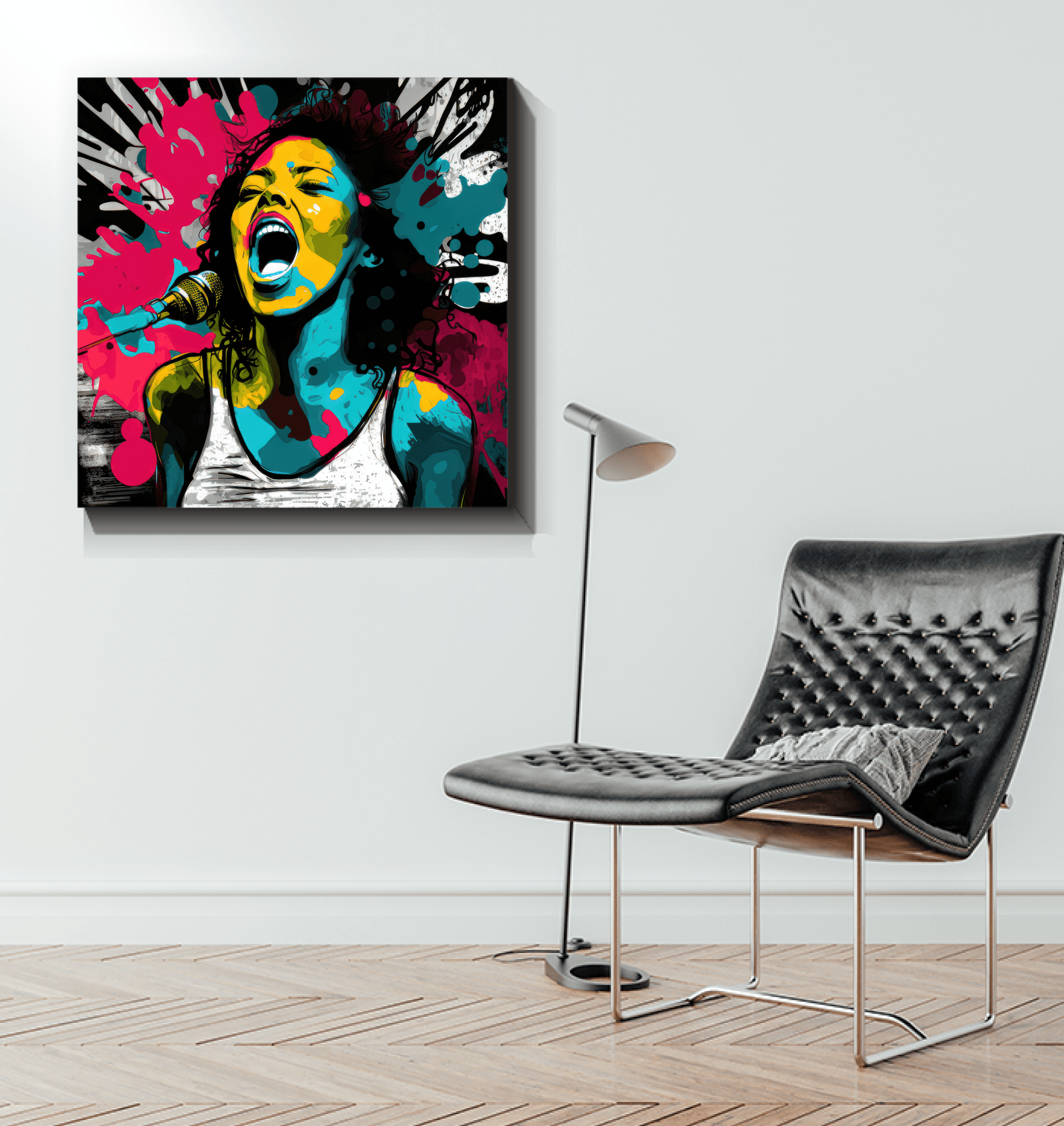 Musical rebellion personified wrapped canvas - Beyond T-shirts
