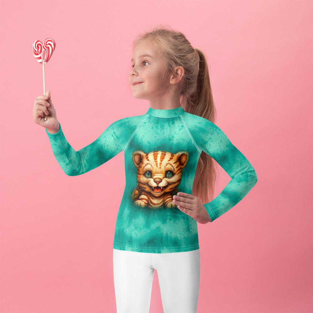 Colorful Mystic Eyes Fantasy Rash Guard for Kids.
