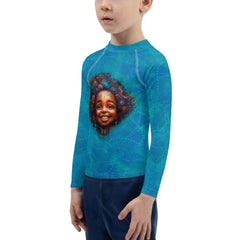 Children playing in water wearing Mystic Pupils Rash Guards.