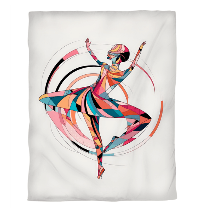 Mystical dance inspired duvet cover showcasing feminine art.