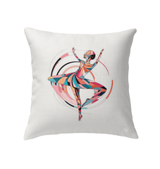 Elegant home decor pillow with dance motif