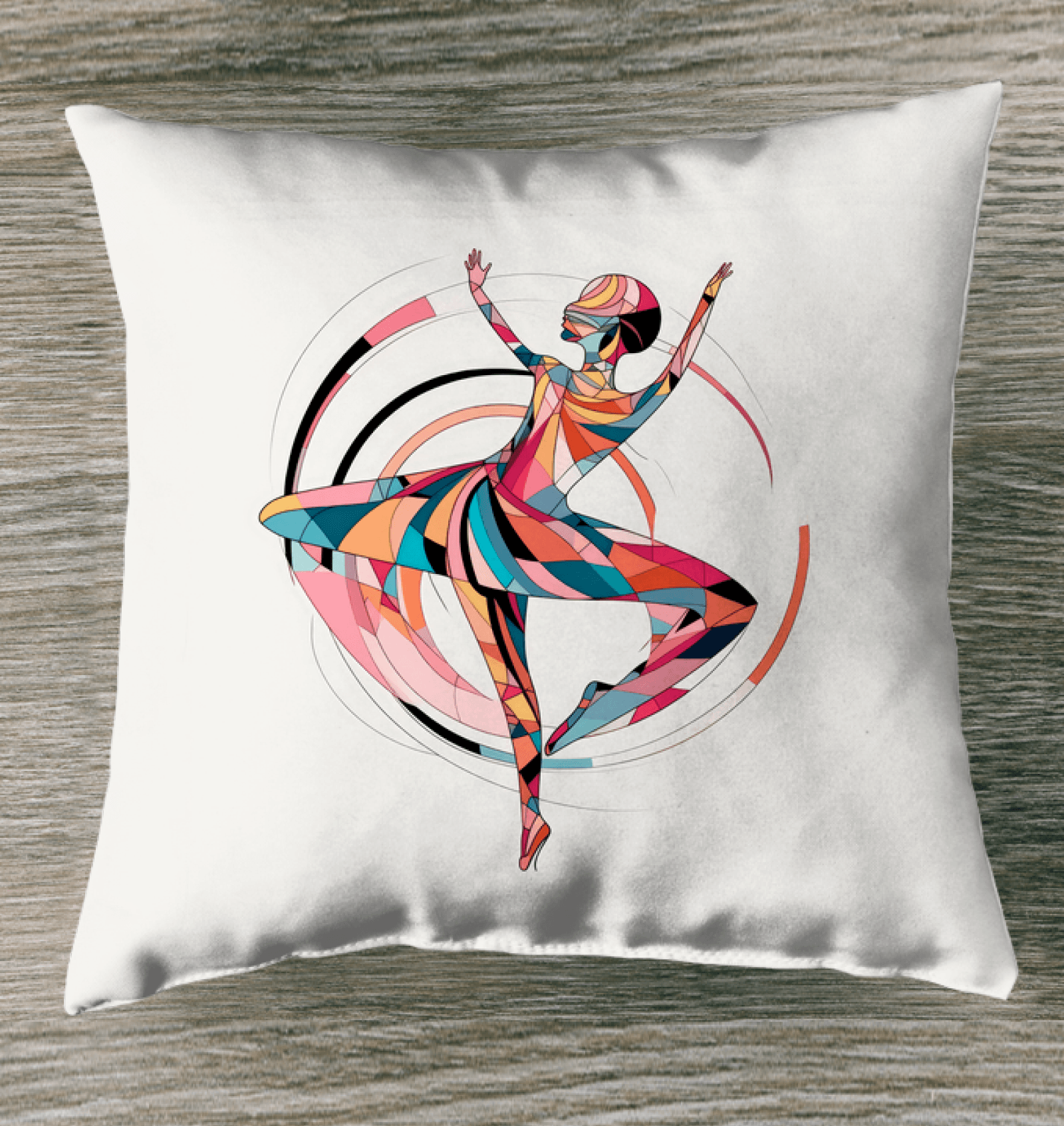 Mystical Feminine Dance Form Outdoor Pillow - Beyond T-shirts