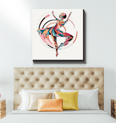 Mystical Feminine Dance Form Wrapped Canvas - Beyond T-shirts