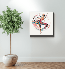 Mystical Feminine Dance Form Wrapped Canvas - Beyond T-shirts