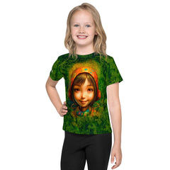 Child wearing Mystical Glimmers of Innocence T-shirt.