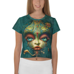 Mystical Meadows All-Over Print Crop Tee - Beyond T-shirts