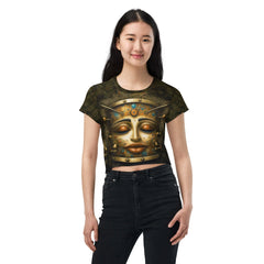 Mystical Melodies All-Over Print Crop Tee - Beyond T-shirts