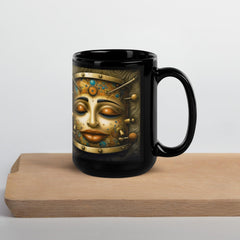 Mystical Melodies Black Glossy Mug - Beyond T-shirts