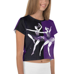 Mystical Women's Dance Motion All-Over Print Crop Tee - Beyond T-shirts