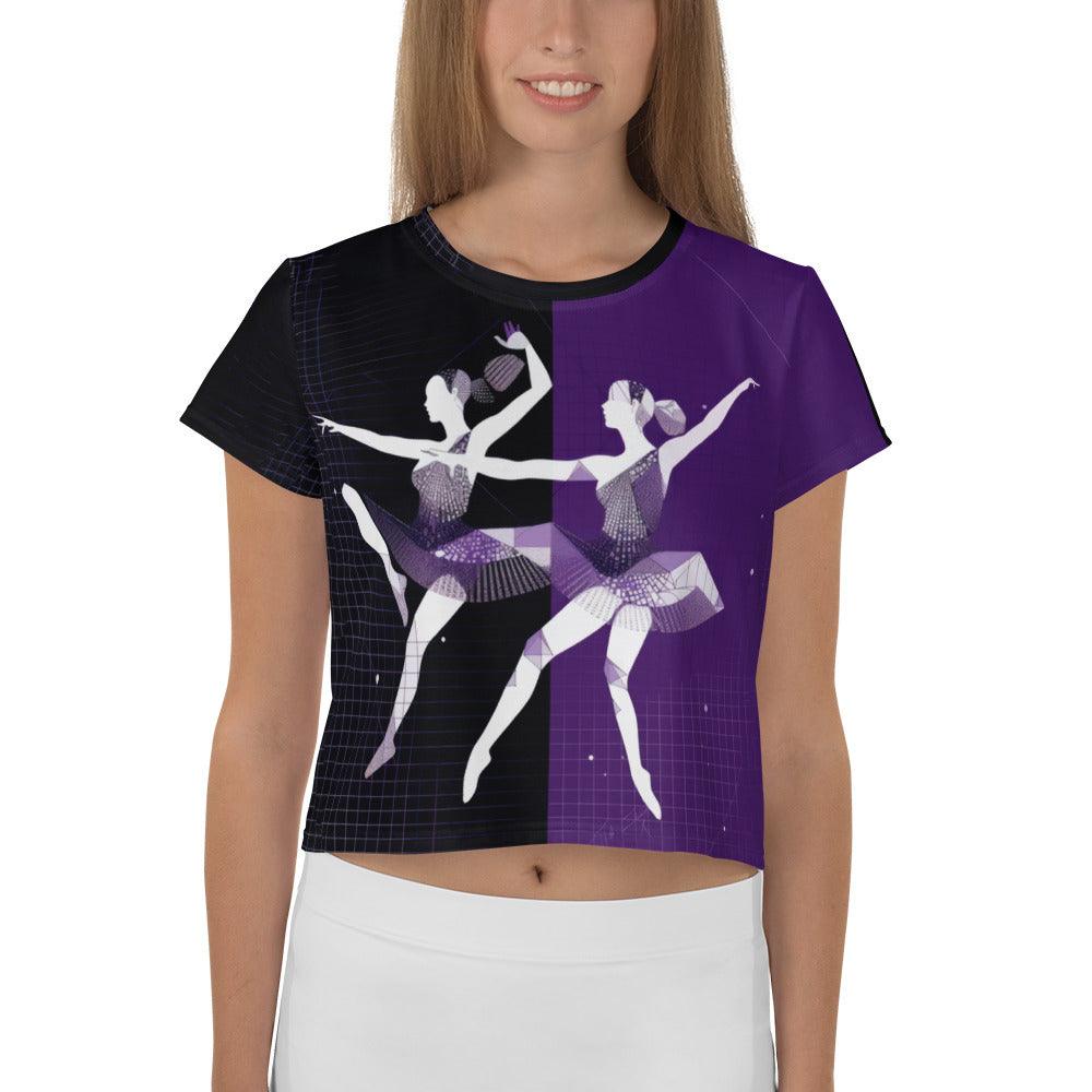 Mystical Women's Dance Motion All-Over Print Crop Tee - Beyond T-shirts