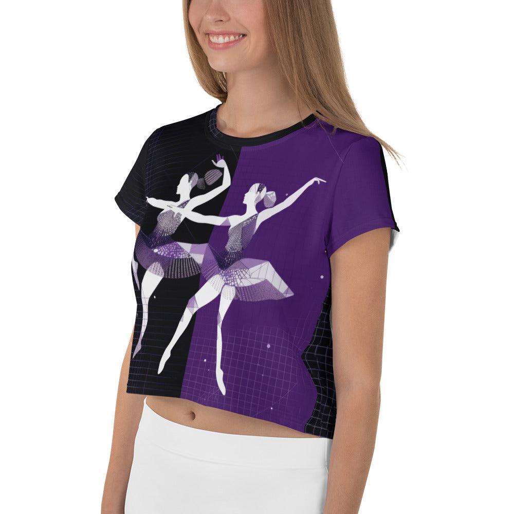 Mystical Women's Dance Motion All-Over Print Crop Tee - Beyond T-shirts