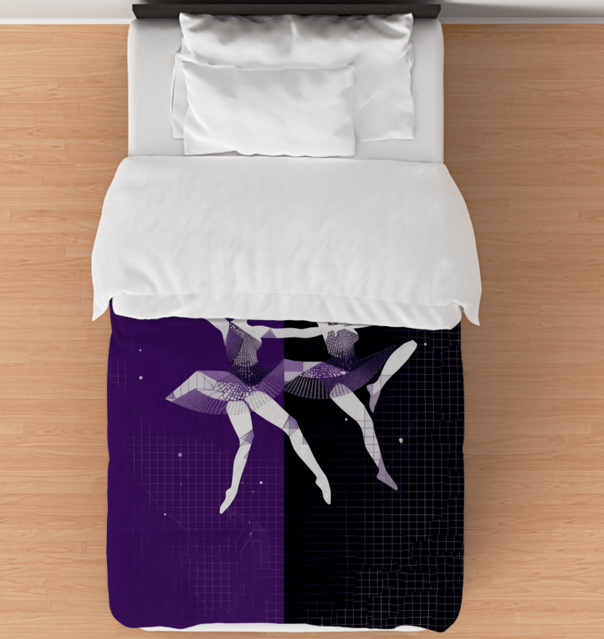 Twin-Size Comforter with Women in Motion Design - Cozy and Artistic Bedding