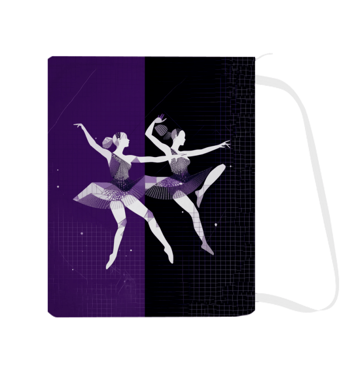 Woman dancer silhouette on laundry bag