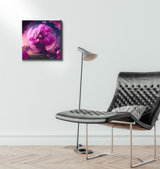 Neon Woods House Wrapped Canvas - Beyond T-shirts