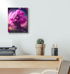 Neon Forest Wrapped Canvas Print - Contemporary Wall Art