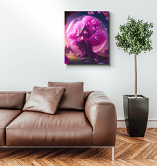 Neon Landscape Canvas Tee - Contemporary Room Decoration