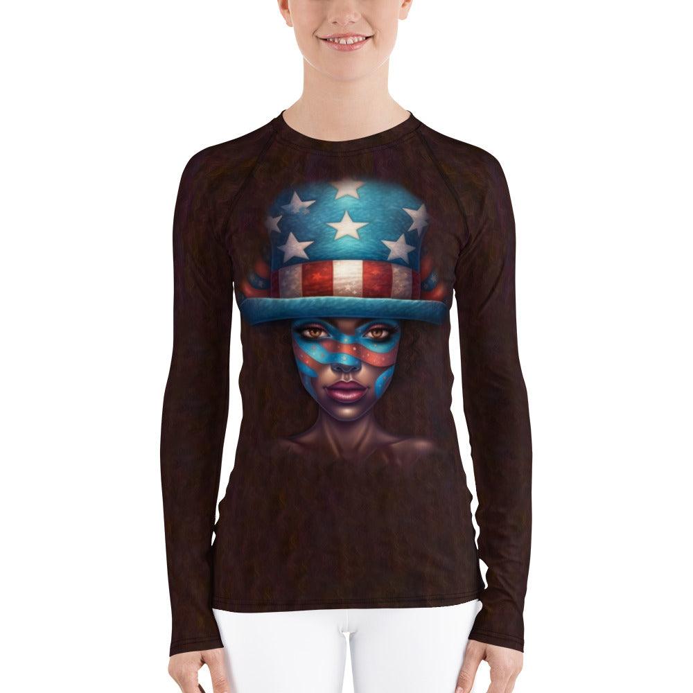 Old Glory's Glory Women's Rash Guard - Beyond T-shirts