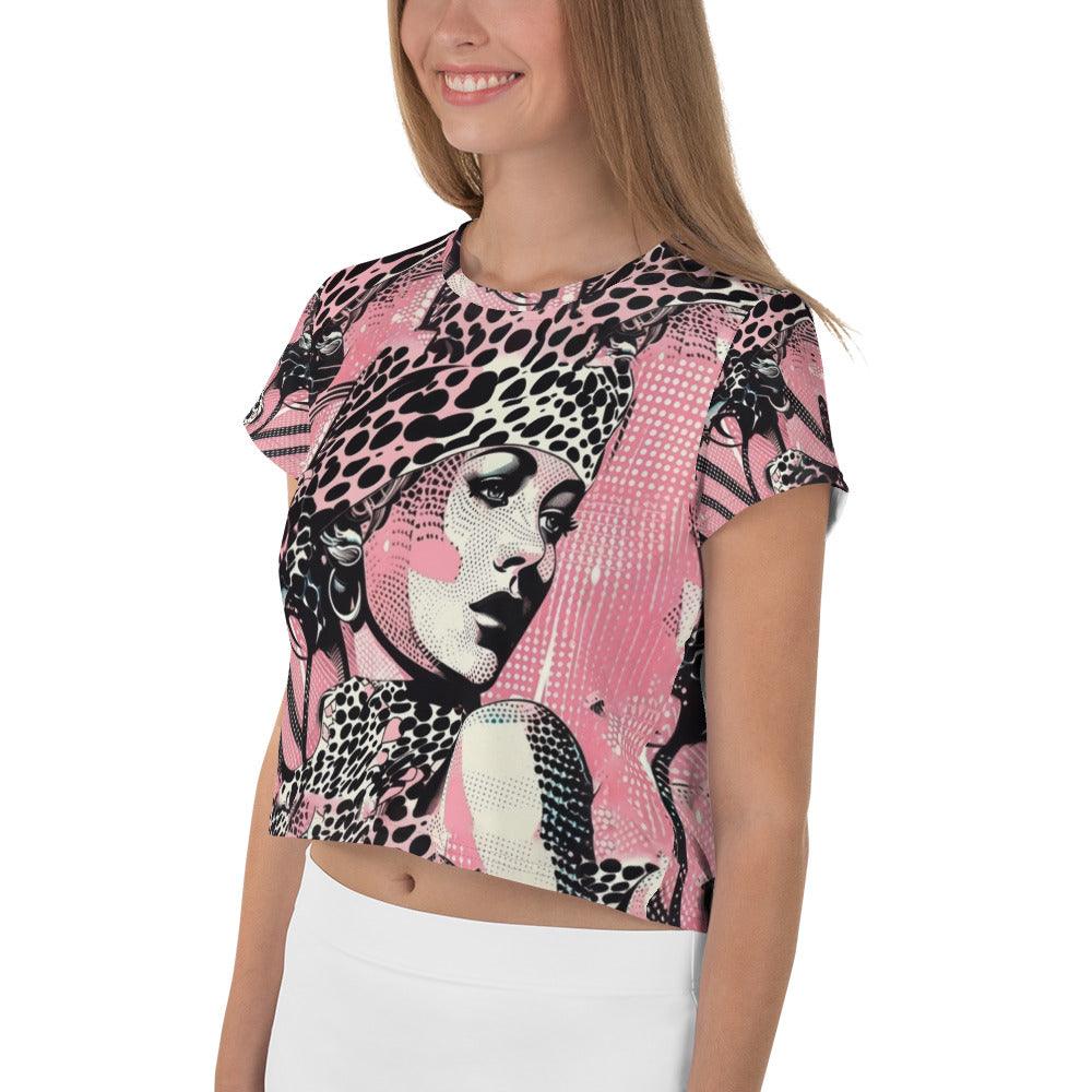 Painted Passions All-Over Print Crop Tee - Beyond T-shirts