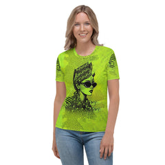 Painted Perfection artistic design women's t-shirt front view