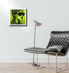 Colorful wrapped canvas art for modern home decor.