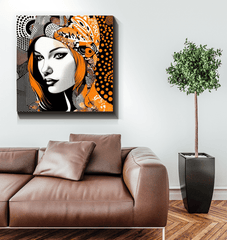 Artistic Painted Permanence Wrapped Canvas on wall