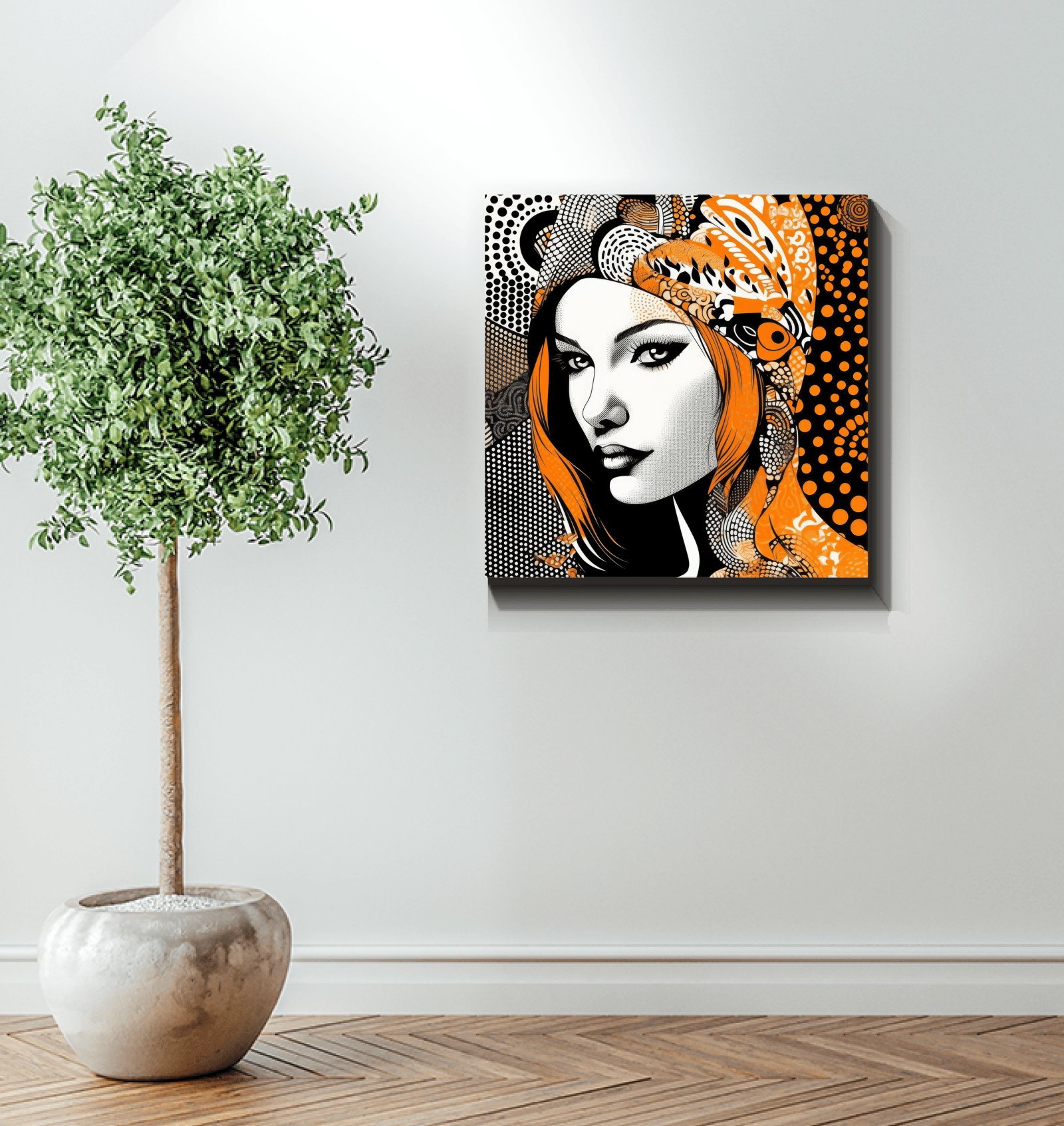Gallery-wrapped canvas Painted Permanence in natural light