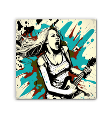 Passion with amplifiers wrapped canvas - Beyond T-shirts