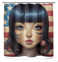 Patriotic Pizzazz Shower Curtain - Beyond T-shirts