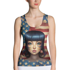 Patriotic Pizzazz Sublimation Cut & Sew Tank Top - Beyond T-shirts