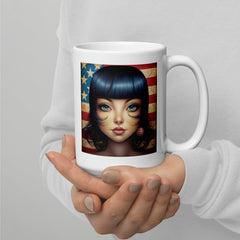 Patriotic Pizzazz White Glossy Mug - Beyond T-shirts