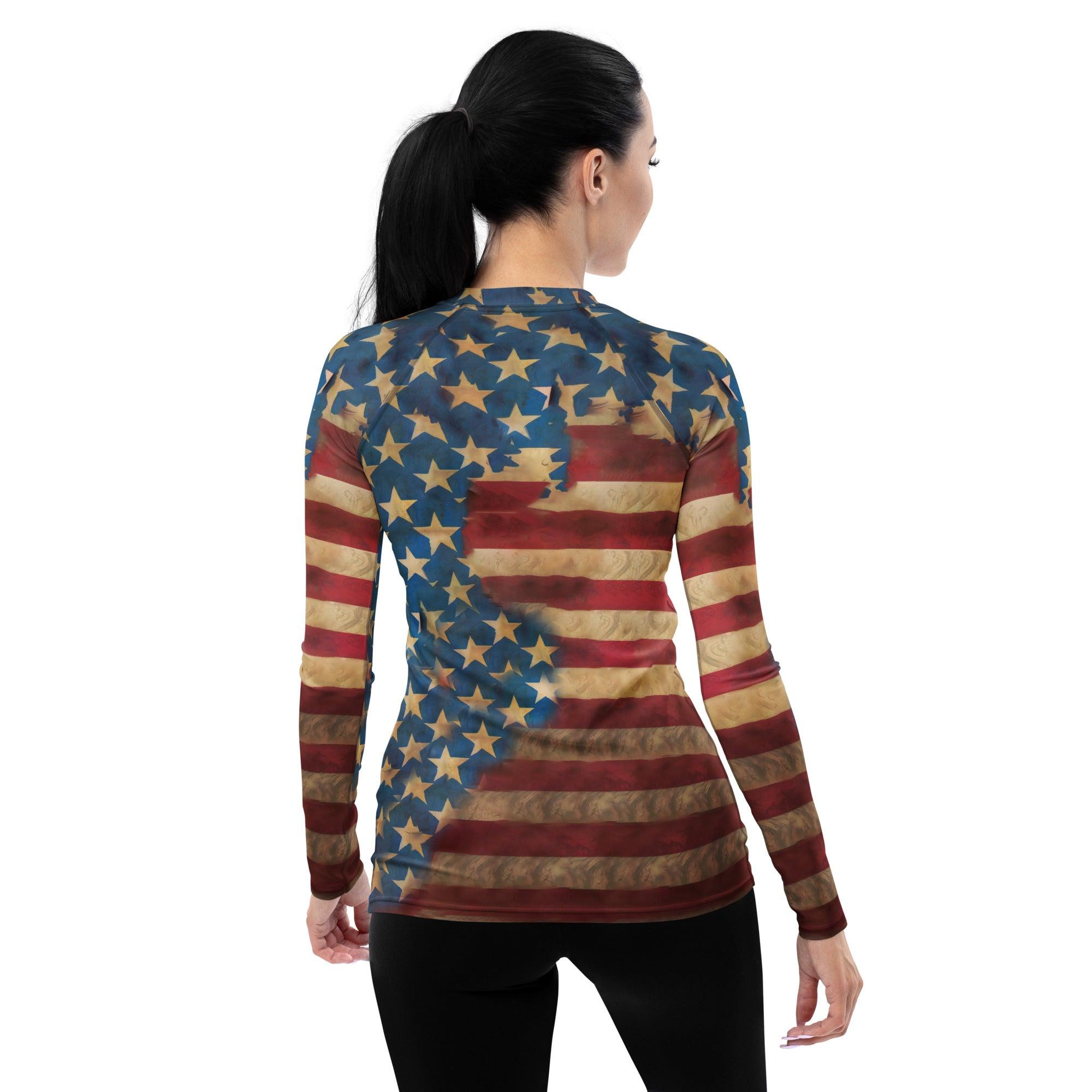 Patriotic Pizzazz Women's Rash Guard - Beyond T-shirts