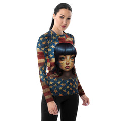 Patriotic Pizzazz Women's Rash Guard - Beyond T-shirts