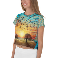 Patriotic Portfolios All-Over Print Crop Tee - Beyond T-shirts