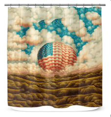 Patriotic Strokes Shower Curtain - Beyond T-shirts