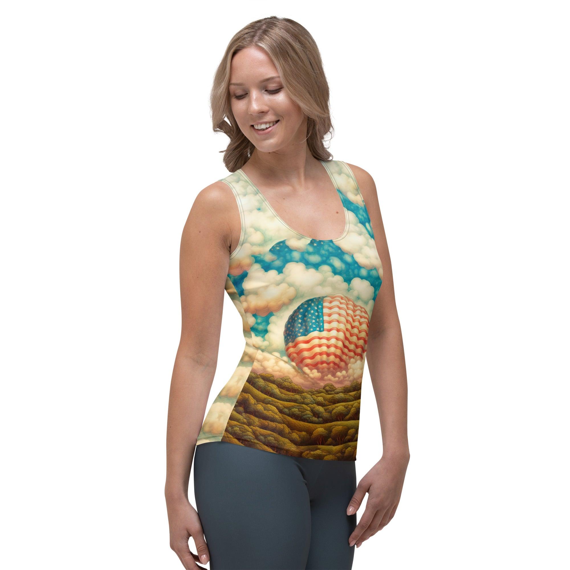 Patriotic Strokes Sublimation Cut & Sew Tank Top - Beyond T-shirts