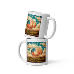 Patriotic Strokes White Glossy Mug - Beyond T-shirts