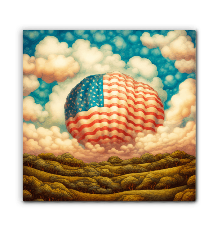 Patriotic Strokes Wrapped Canvas - Beyond T-shirts