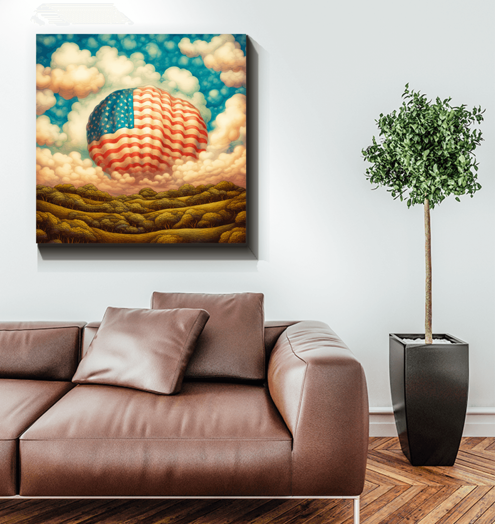 Patriotic Strokes Wrapped Canvas - Beyond T-shirts