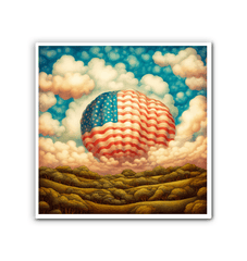 Patriotic Strokes Wrapped Canvas - Beyond T-shirts