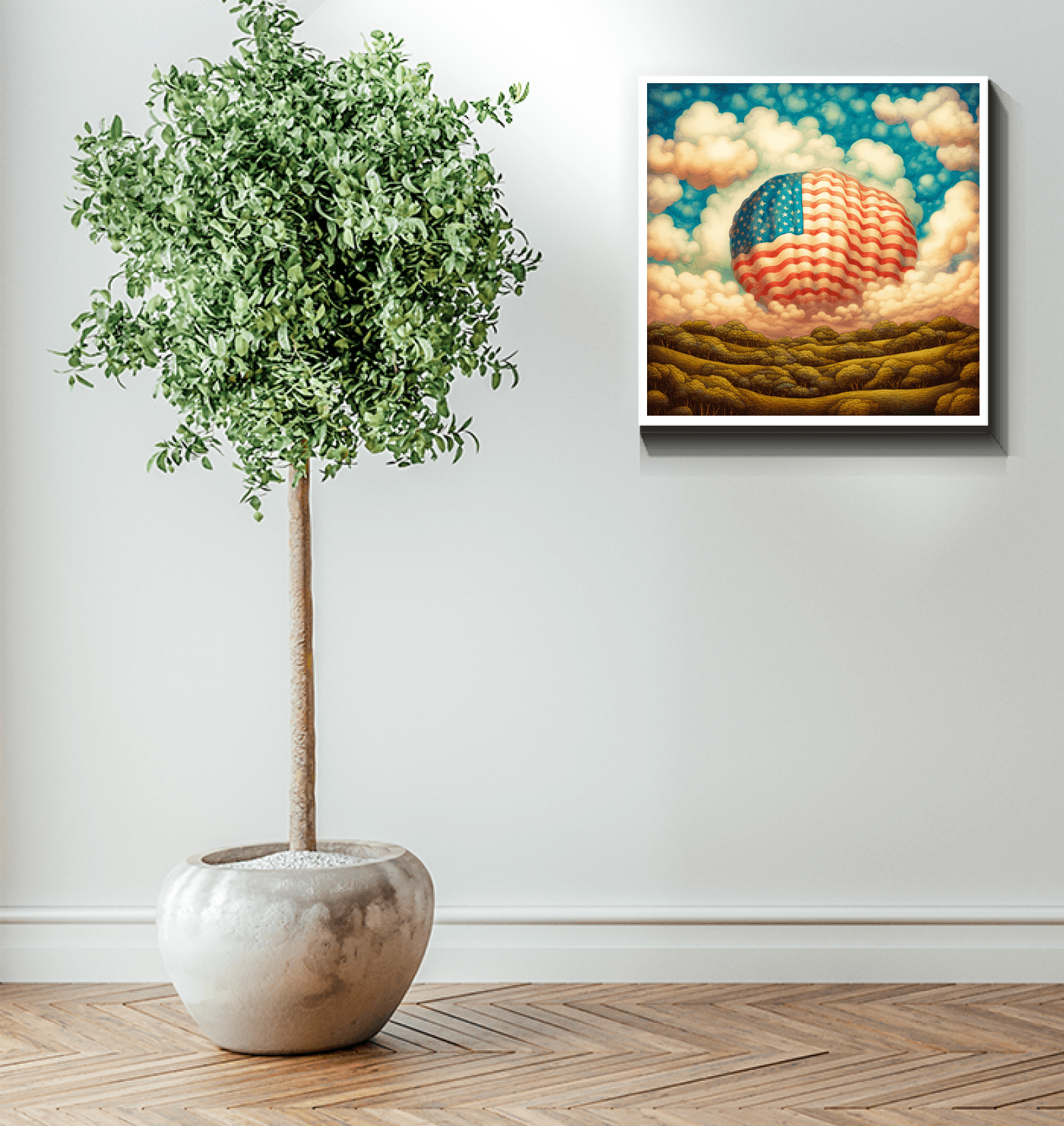 Patriotic Strokes Wrapped Canvas - Beyond T-shirts