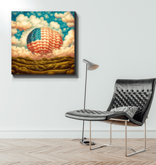 Patriotic Strokes Wrapped Canvas - Beyond T-shirts