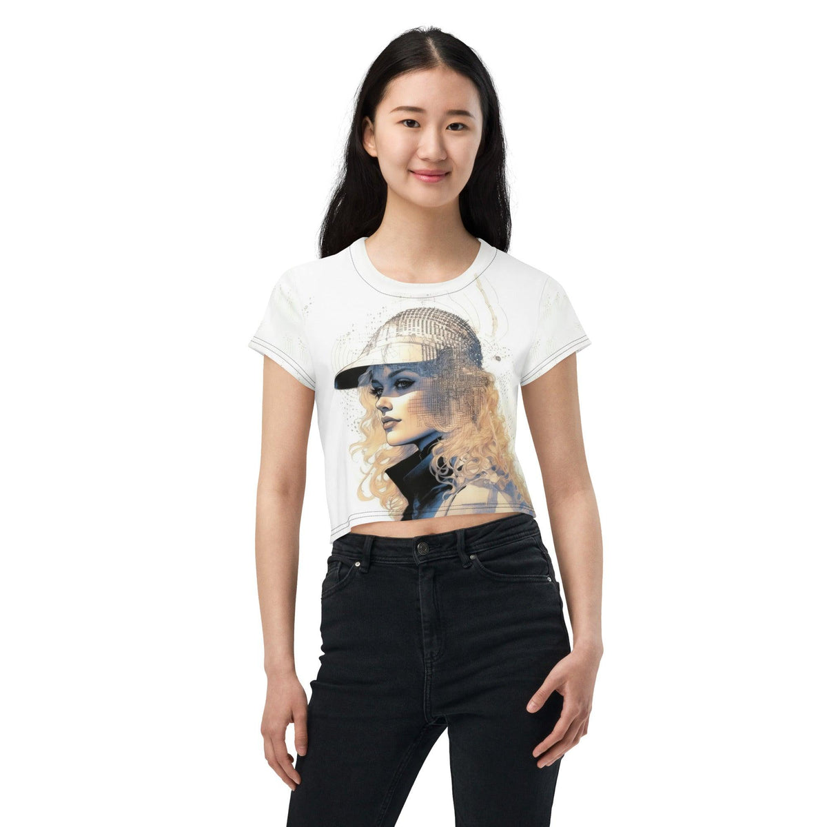 Pen and Ink Magic All-Over Print Crop Tee - Beyond T-shirts