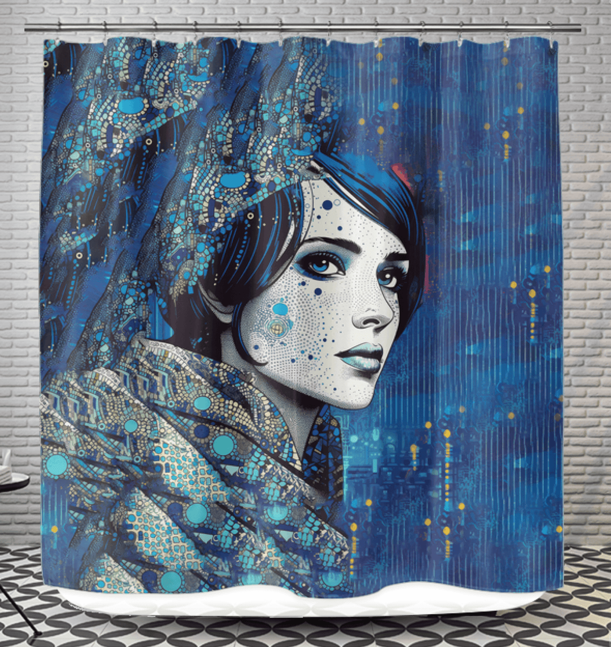 Pen And Ink Perfection II Shower Curtain.