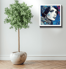 Pen and Ink Perfection II Wrapped Canvas hanging in a gallery setting.