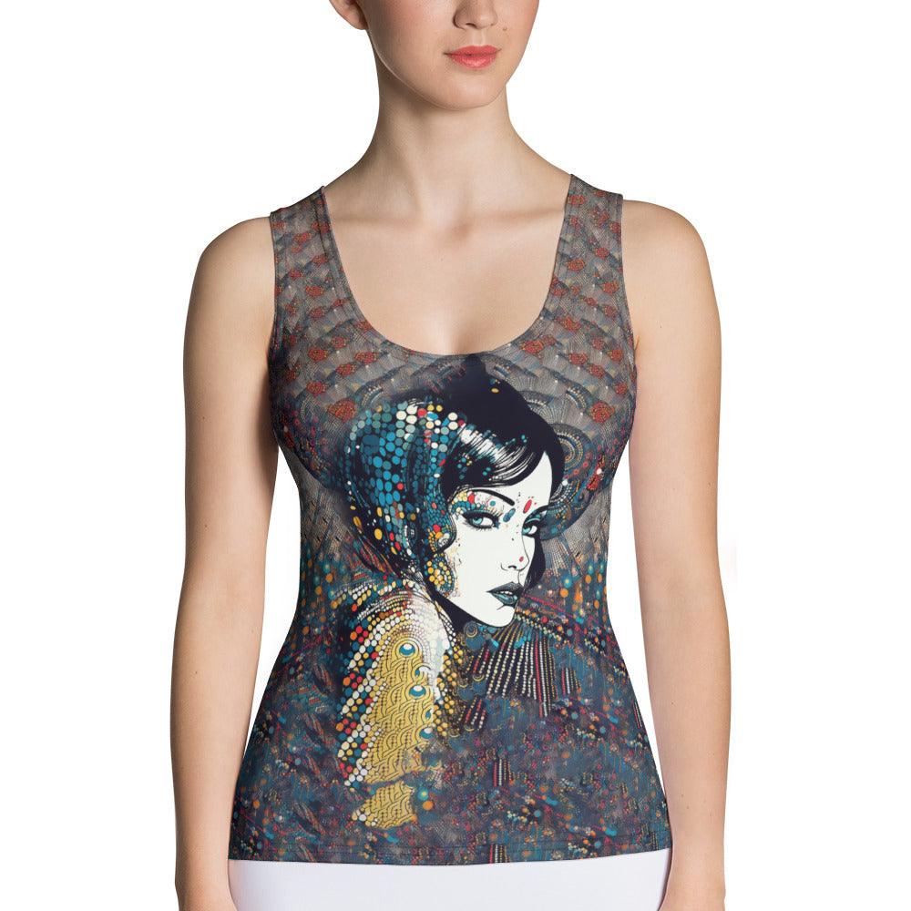 Pen and Ink Perfection tank top front view.