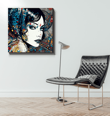 Pen and Ink Perfection wrapped canvas for sophisticated interiors.