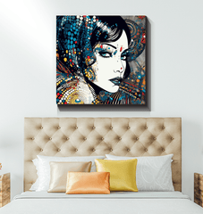 Handcrafted Pen and Ink canvas wrap for unique home aesthetics.